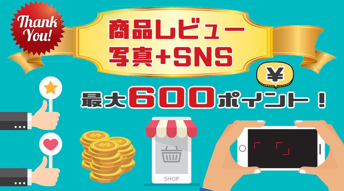 レビューでポイント